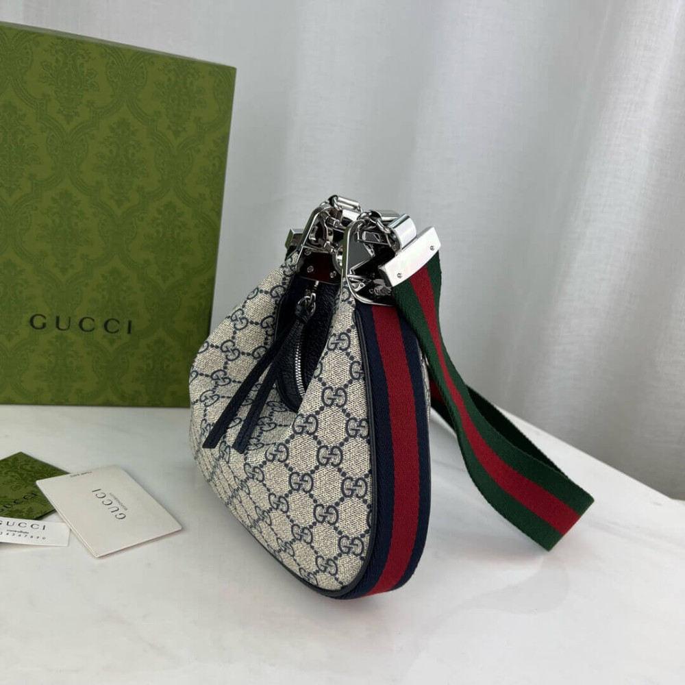 Gucci GG Supreme Attache Small Shoulder Bag 699409 Blue