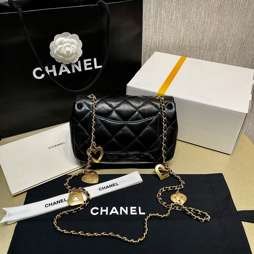 Chanel Mini Flap Bag 20cm Heart Chain AS3457