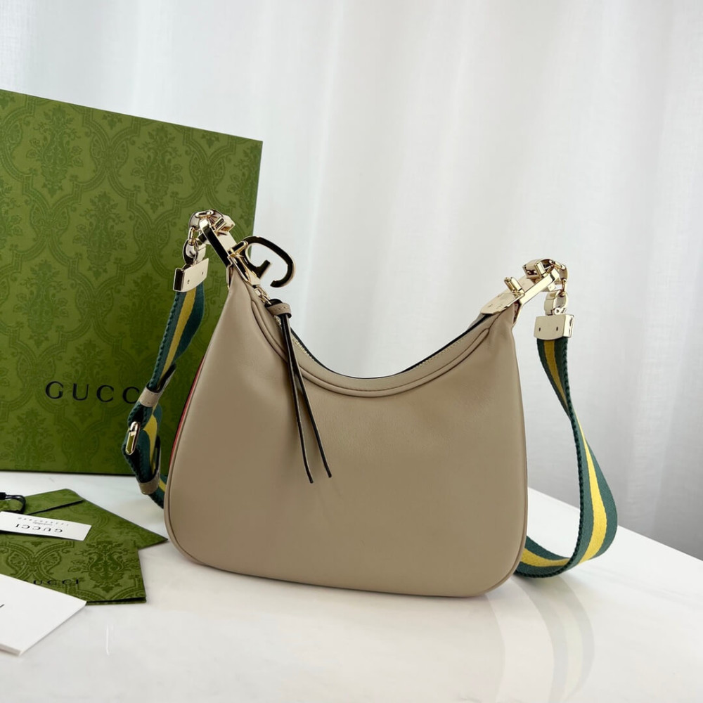 Gucci Oatmeal Leather Attache Small Shoulder Bag 699409