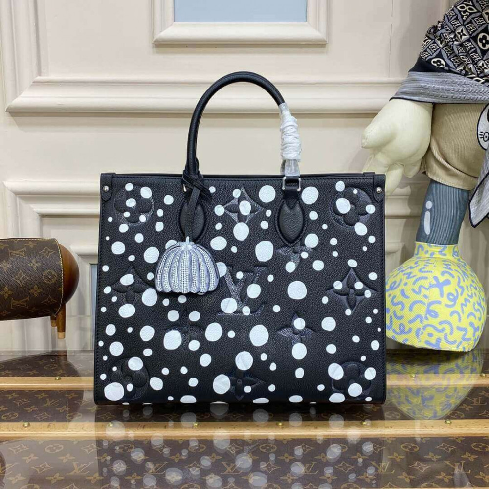 Louis Vuttion Yayoi Kusama OnTheGo MM M46389 Black/White