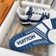 Louis Vuitton LV Trainer Sneaker Monogram Denim White Blue