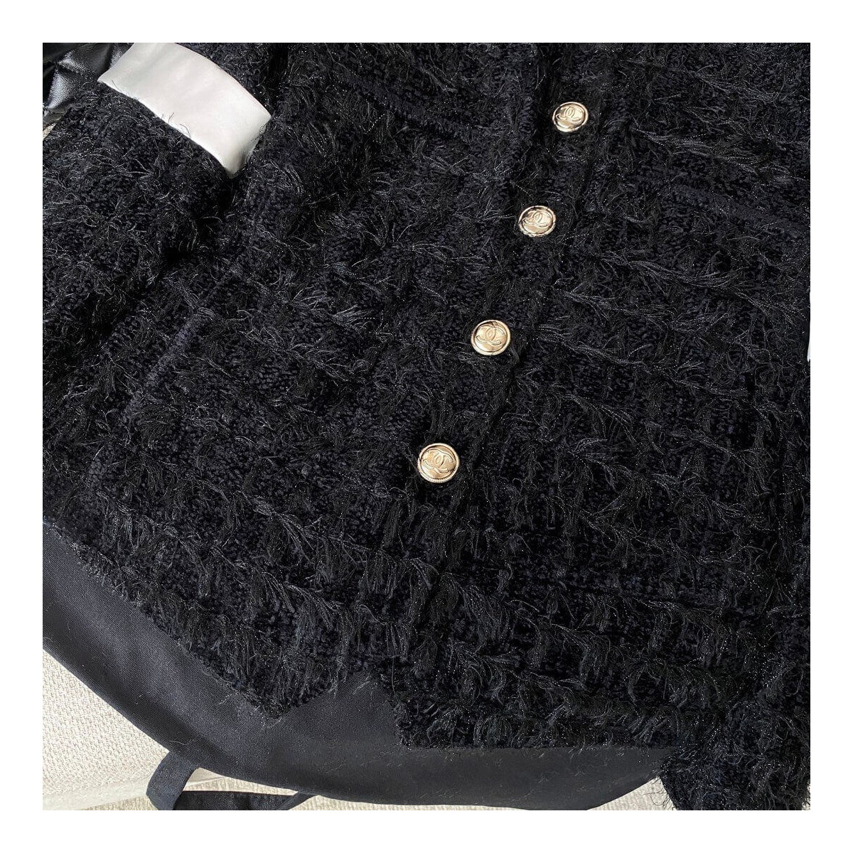 Chanel Tweed Black Jacket P65274