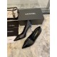 Chanel Lambskin &amp; Grosgrain 8.5cm Heel Pumps G35536