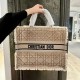 Christian Dior Large Book Tote Beige Cannage Shearling M1286