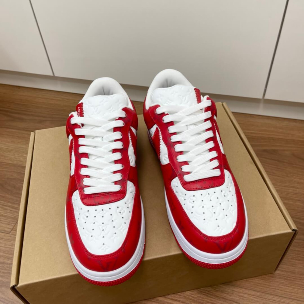 Louis Vuitton Virgil Abloh x Nike Air Force 1 Sneakers White/Red