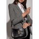 Saint Laurent 5A7 Crocodile-Effect Shoulder Bag Black 657228