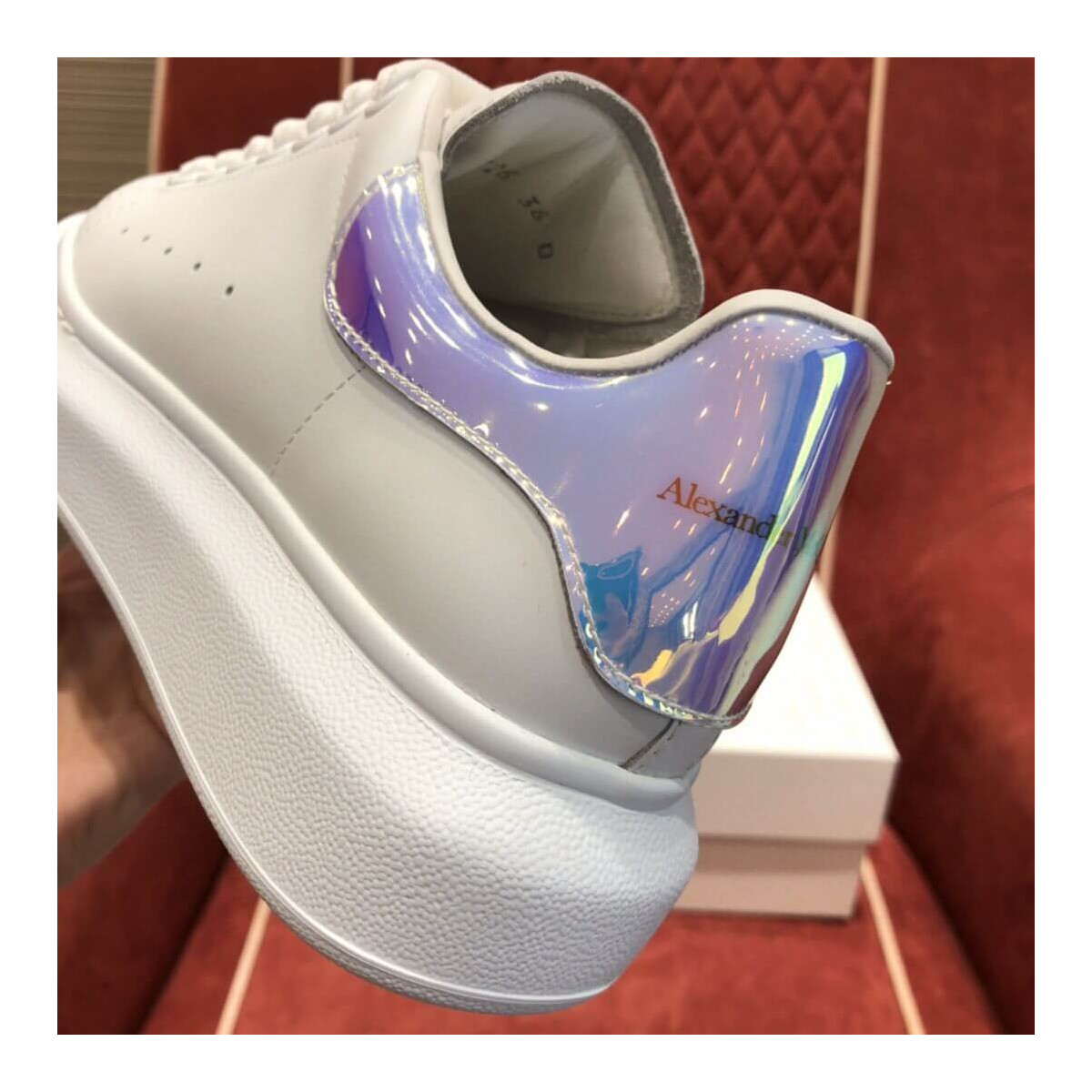 Alexander McQueen Oversized Sneaker With Iridescent 5617