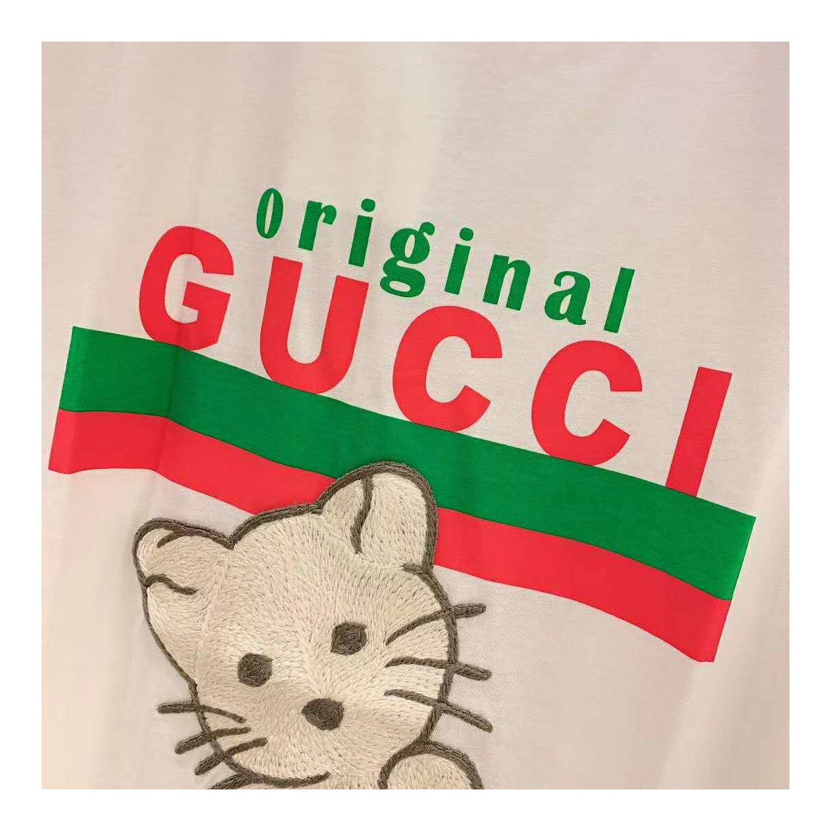 Gucci &quot;Original Gucci&quot; oversize T-shirt With Kitten 615044