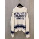 Chanel Varsity Logo iconic Oversized Wool Cashmere V Neck Sweater C1402