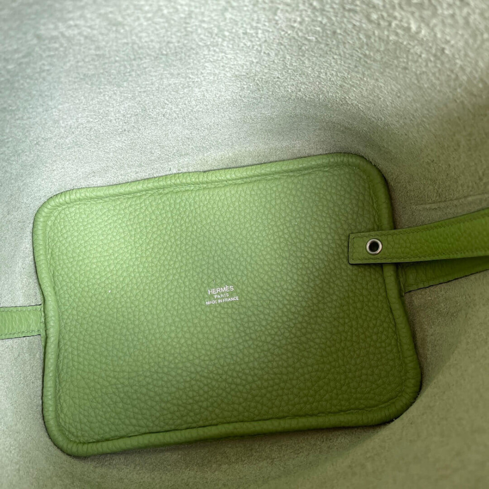 Hermes Picotin Lock Bag in Taurillon Clemence Vert Criquet