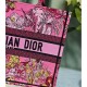 Christian Dior Book Tote Fuchsia Multicolor Toile De Jouy Voyage Embroidery