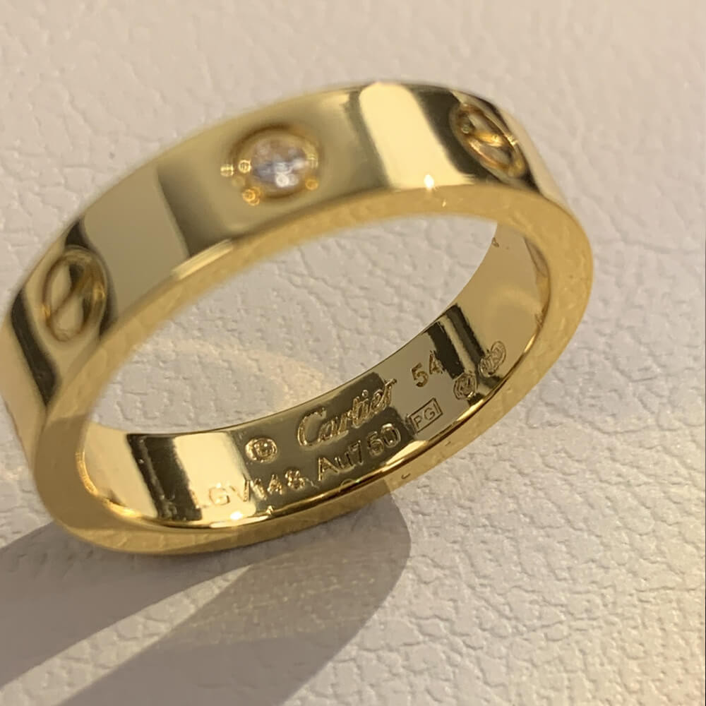 Cartier Love Wedding Band Fashion Ring 1 Diamond