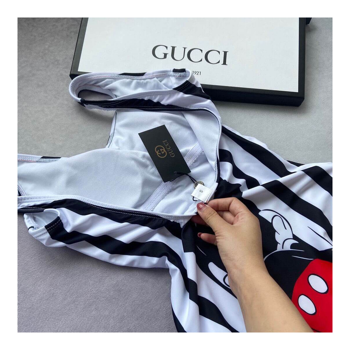 Gucci x Disney Stripe One Piece Print Swimsuit 501898