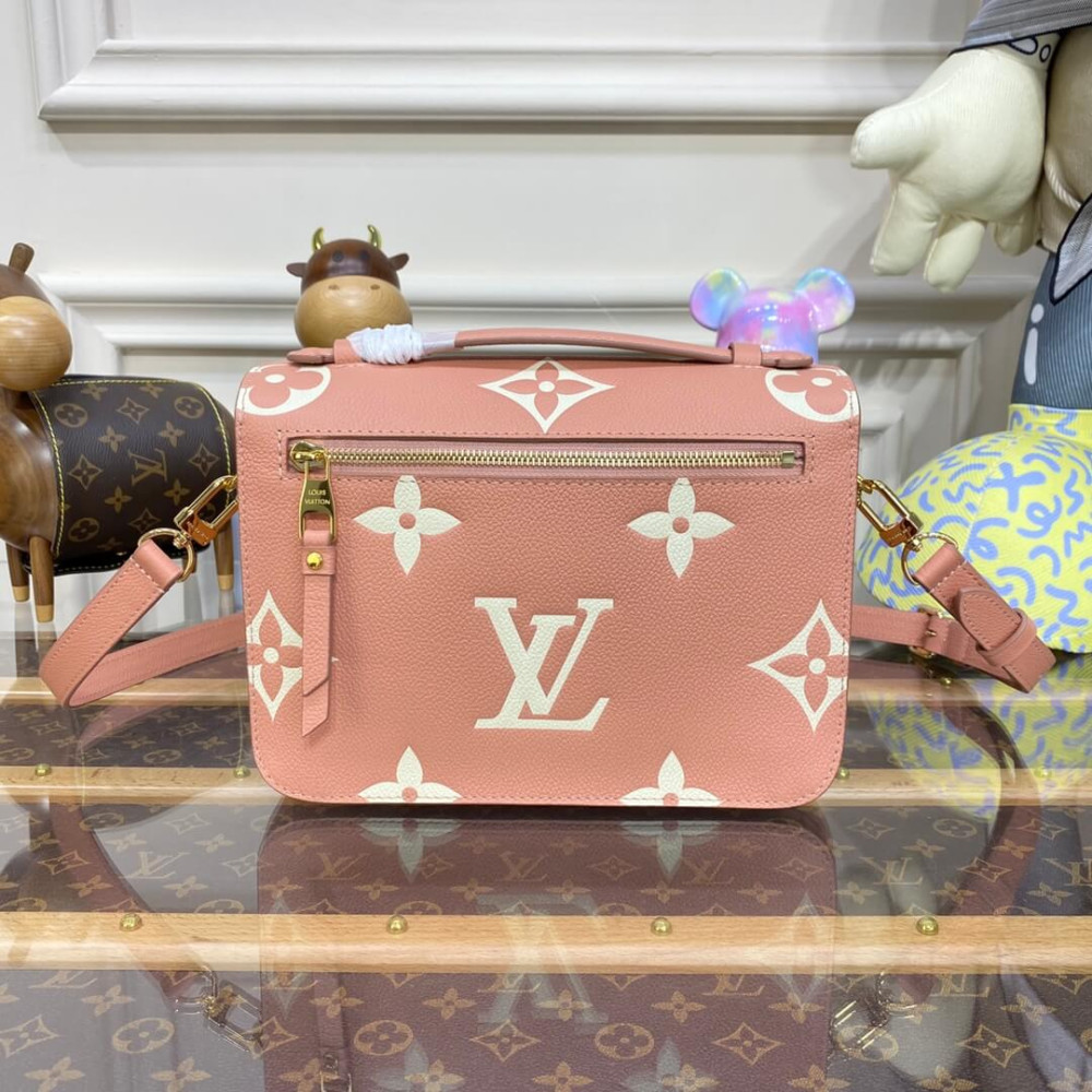 Louis Vuitton Monogram Empreinte Pochette Metis M46302 Pink/Cream