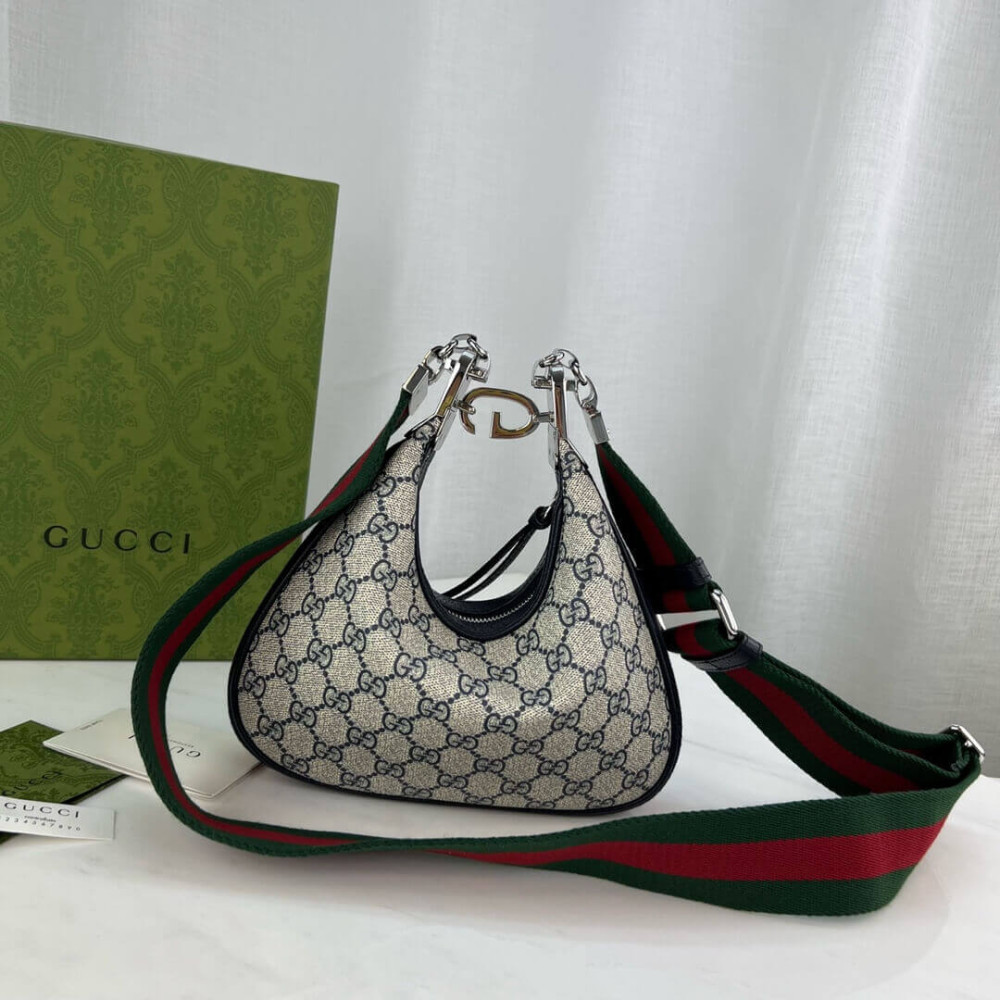 Gucci GG Supreme Attache Small Shoulder Bag 699409 Blue