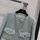 Chanel Collarless Open-Front Tweed Jacket A858657