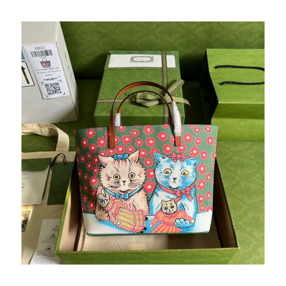 Gucci Kitten Print Tote Bag 410812