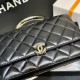 Chanel Wallet On Chain Top Handle Lambskin WOC AP2844 Black