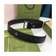 Gucci Calfskin Bees And Stars Print Belt 40mm 576179