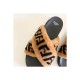 Fendi Logo Shearling Fur Slides Sandals F126