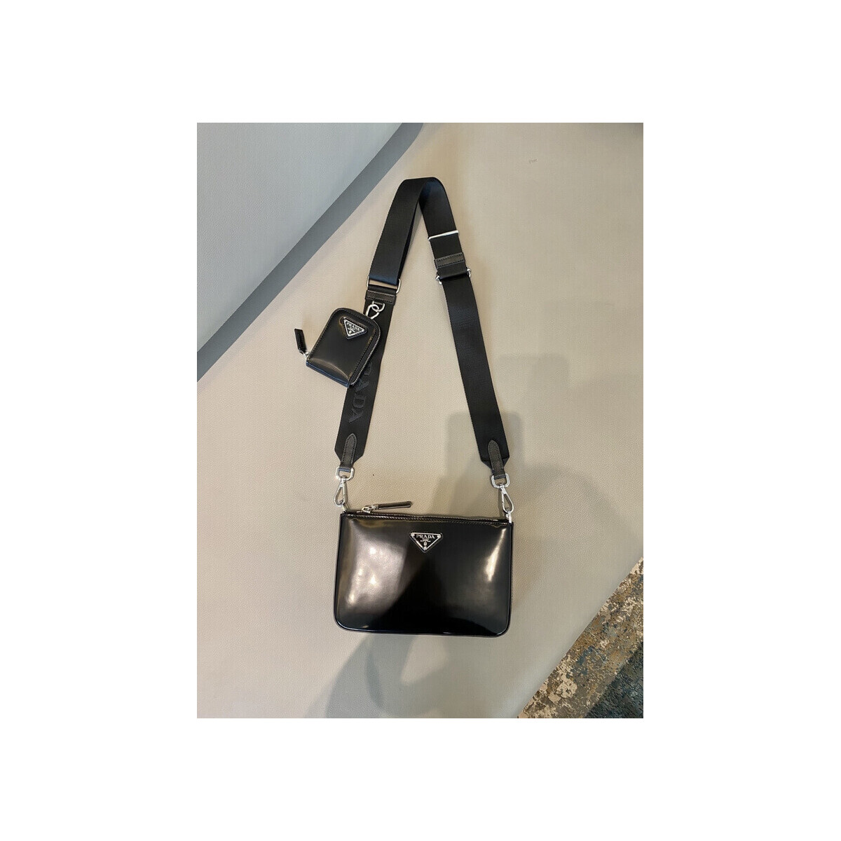 Prada Brushed Leather Shoulder Bag 2VH129