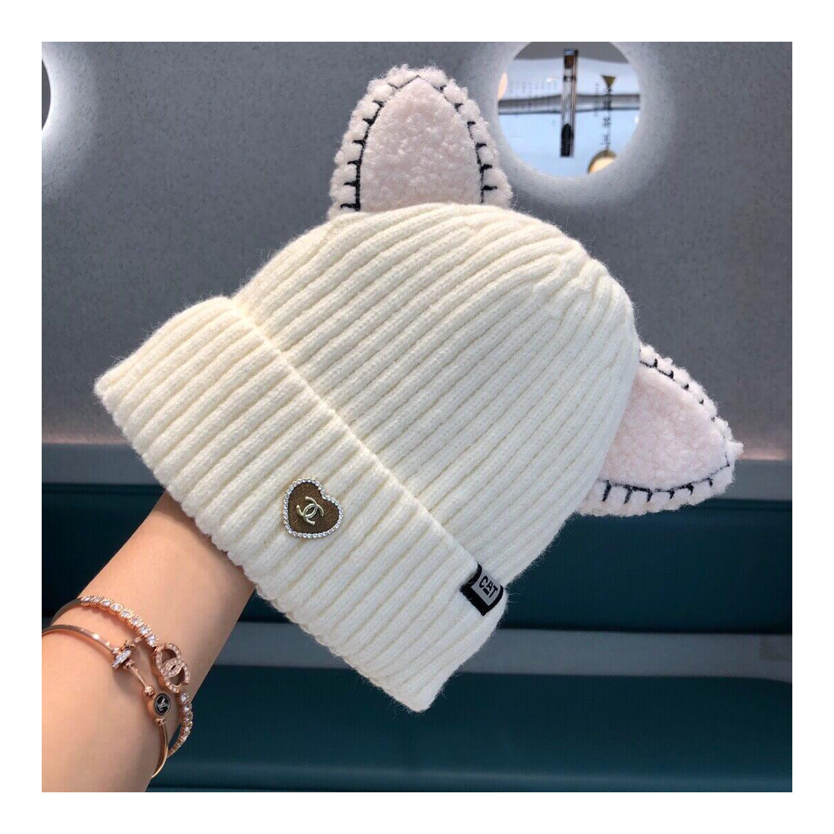 Chanel Cat Ears Wool Hat D016