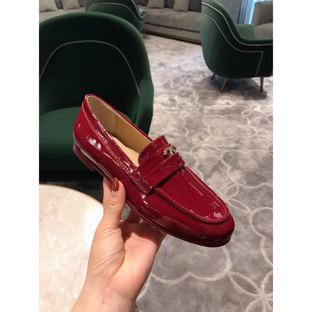 Chanel Patent Leather Loafers G35631