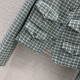 Chanel Collarless Open-Front Tweed Jacket A858657