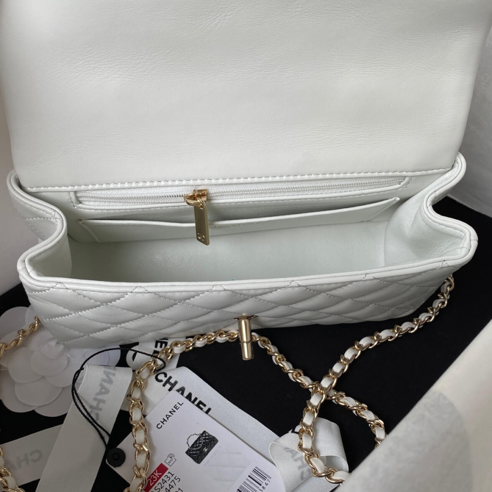 Chanel Mini Flap Bag With Metal Top Handle AS2431