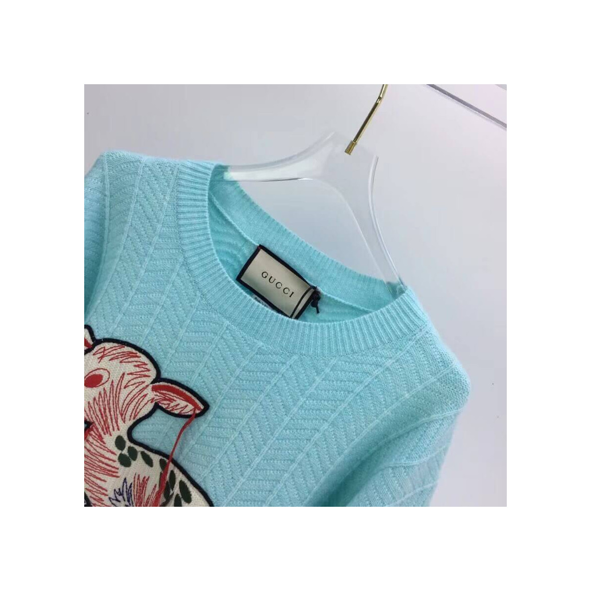 Gucci Mohair Sweater With Fawn Intarsia 639401