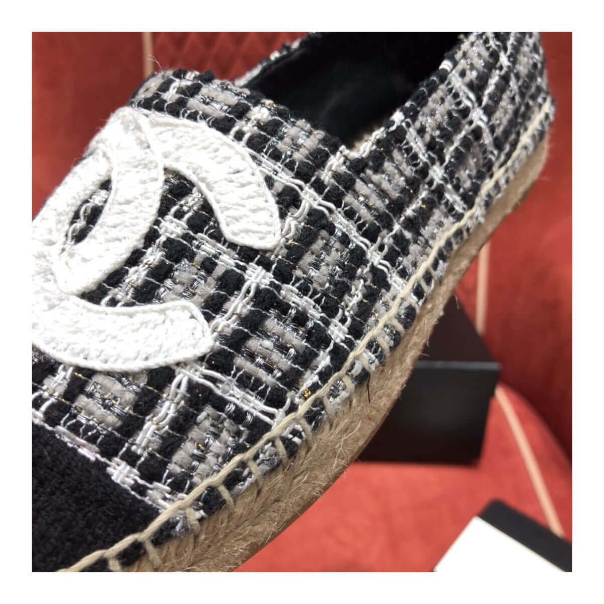 Chanel Tweed &amp; Grosgrain Espadrilles G29762