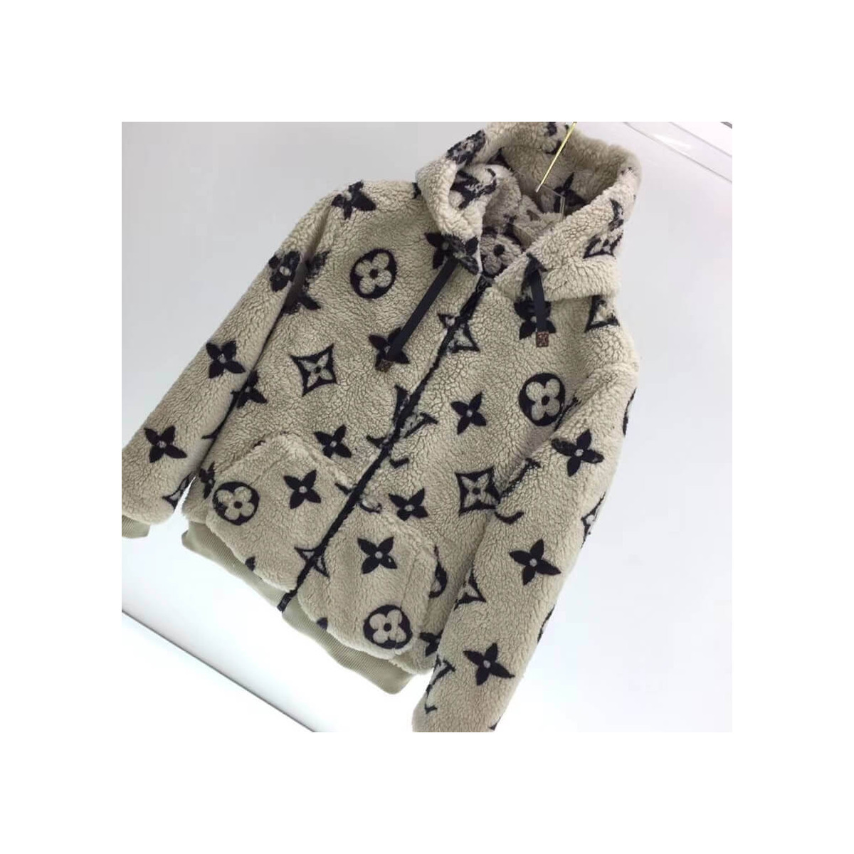 Louis Vuitton 2020FW Monogram Flower Shearling Hoodie