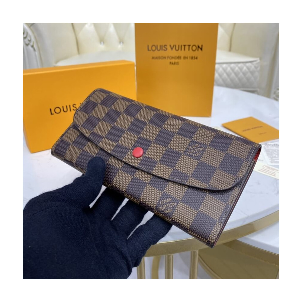 Louis Vuitton Damier Ebene Emilie Wallet N60214 N63544