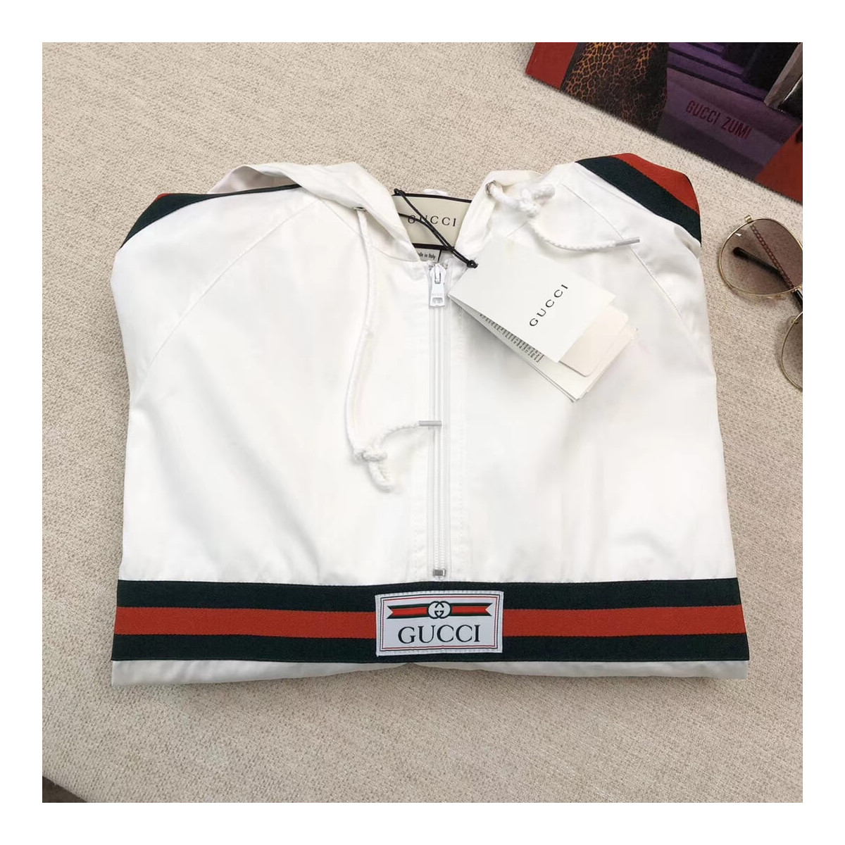 Gucci Cotton Jacket With Gucci Label 605613