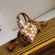 Prada Symbole Embroidered Fabric Top-Handle Bag 1BB846 Tobacco/Chalk White