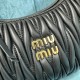 Miu Miu Wander Matelasse Nappa Leather Hobo Bag 5BC153 Black