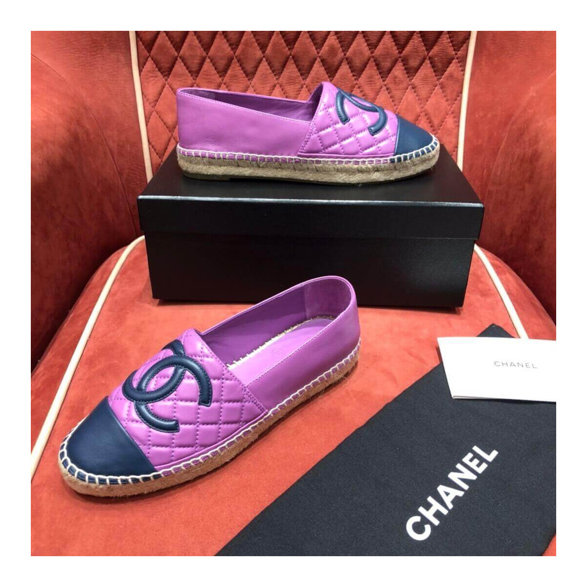 Chanel Lambskin Espadrilles G29762 Purple