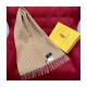 Fendi Cream Wool And Cashmere Scarf FXT334