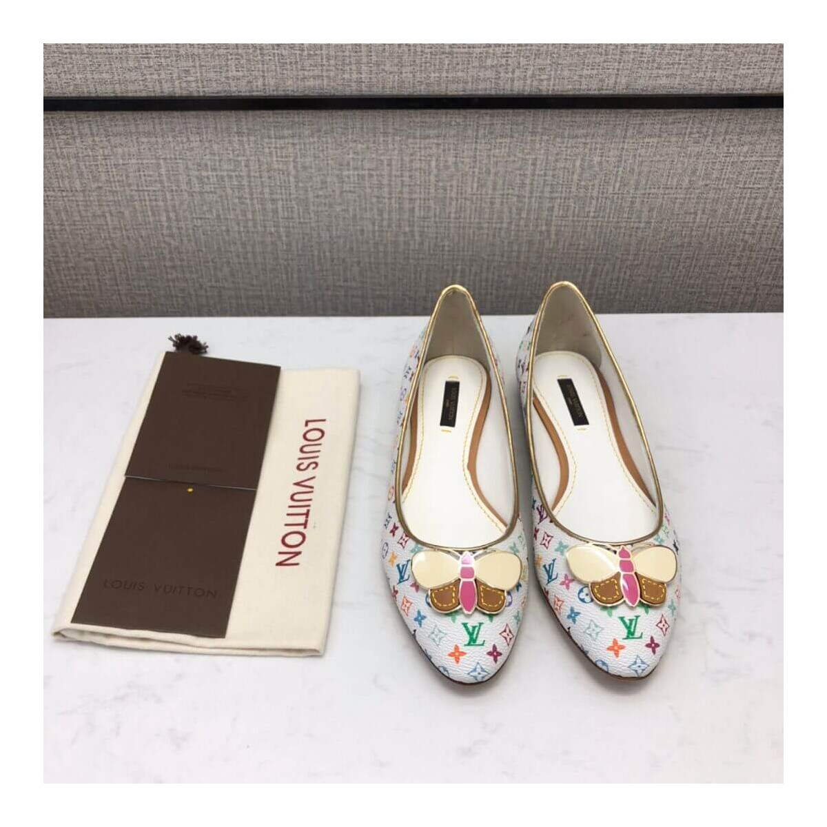 Louis Vuitton Multicolor Primrose Ballerina Flat Shoes 91051