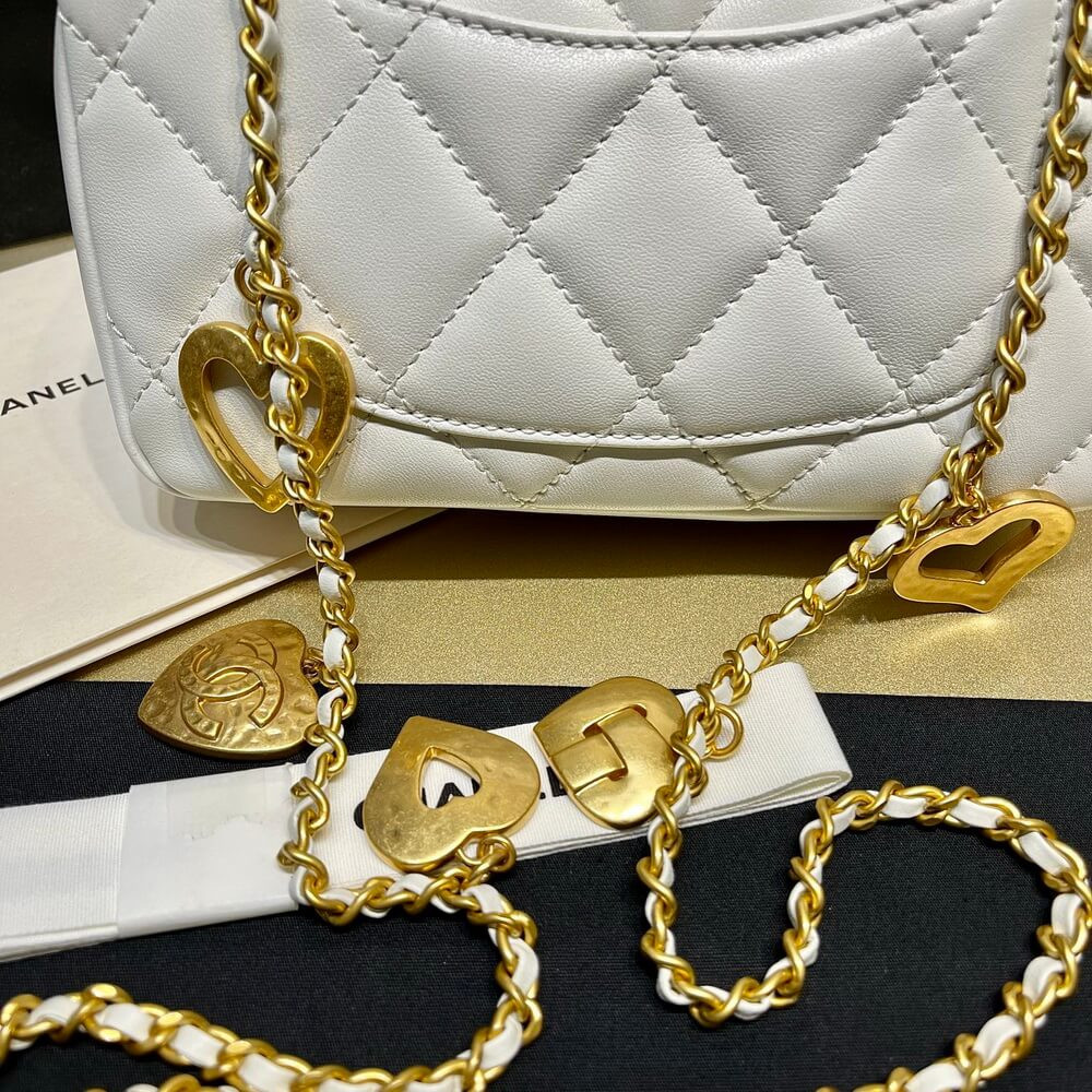 Chanel Mini Flap Bag 20cm Heart Chain AS3457