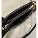 Prada Symbole Leather and Fabric Mini Bag 1BC176 Black/Alabaster White