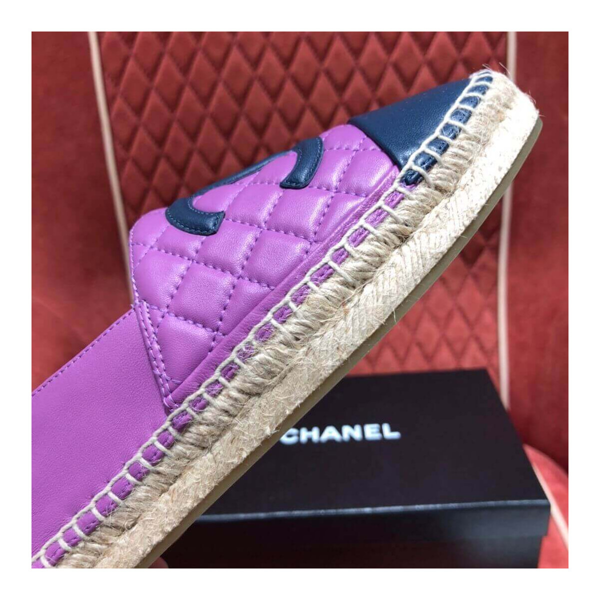 Chanel Lambskin Espadrilles G29762 Purple