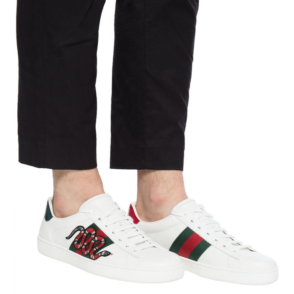 Gucci Ace Sneaker Embroidered Snake 456230