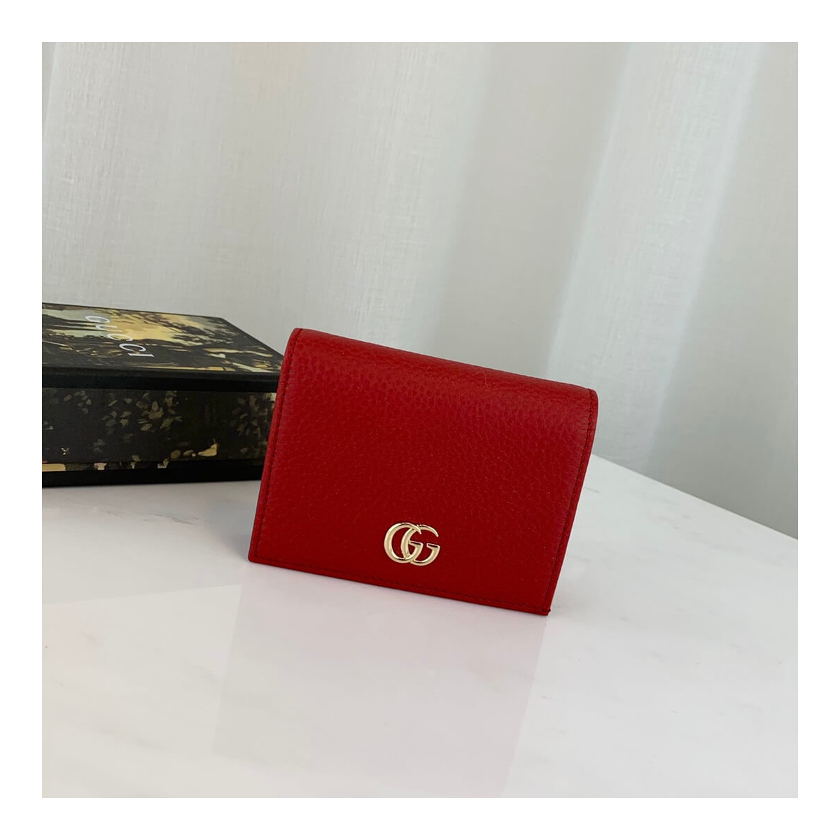 Gucci Leather Card Case Wallet 456126