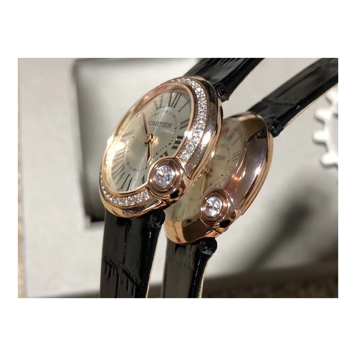 Cartier Ballon Blanc De Rose Gold Quartz Watch WGBL0002