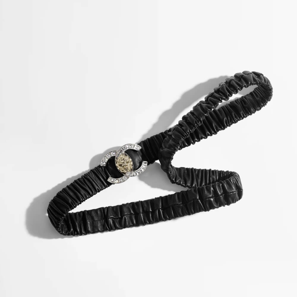 Chanel Elastic Waistbelt Black AA9142