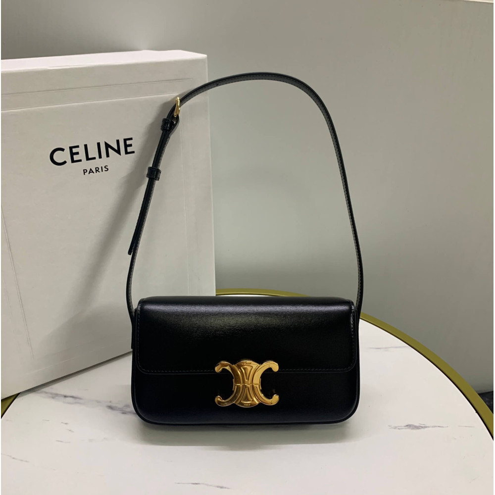 Celine Shoulder Bag Claude In Shiny Calfskin 194143