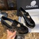 Chanel Patent Calfskin Heart CC 50mm Loafers G39697 Black