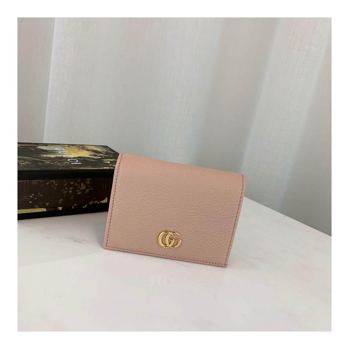 Gucci Leather Card Case Wallet 456126