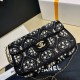 Chanel Pearl Strass CC Velvet Mini Flap Bag